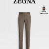 杰尼亚（Zegna）24春夏深灰褐色 Summer Chino 棉及亚麻长裤UDI37A7-TN10-N07-56