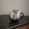 同合九谷烧咖啡杯萩草兔马克杯日式手工陶瓷耐热茶杯 萩草兔马克杯 1个 240ml