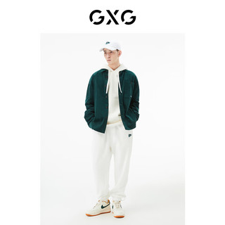 GXG男装 墨绿色翻领长袖衬衫 22年秋季城市户外系列 墨绿色 165/S