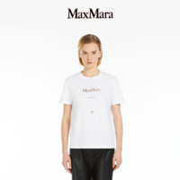 MaxMara2024春夏女装棉质纯色徽标印花T恤9971014106