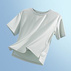 PEAK 匹克 圆领短T恤23夏季新款防晒科技跑步半袖女士休闲透气运动上衣