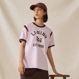 LI-NING 李宁 短袖T恤女士运动时尚系列夏季圆领女装运动服