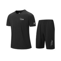 XTEP 特步 男女同款运动套装短T恤短裤跑步套装运动裤跑步裤