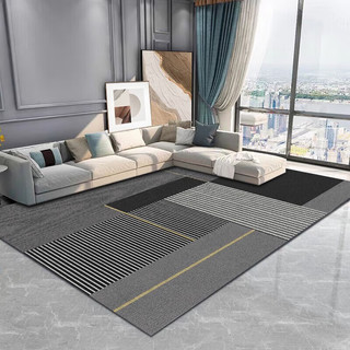 布迪思地毯客厅卧室现代简约风沙发茶几垫满铺加厚可大面积床边毯 山海 120*160CM