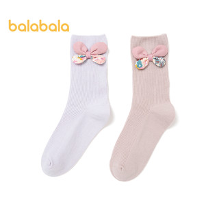 巴拉巴拉 儿童袜子春季女童棉 2双