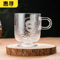 惠寻 国潮风龙腾玻璃杯  320ml 1只