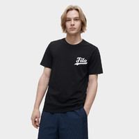FILA 斐乐 男装FUSION系列潮流夏季轻薄透气运动T恤男基础针织短袖衫