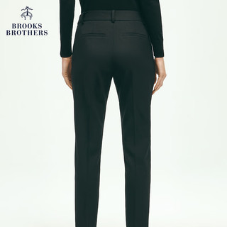 布克兄弟（BrooksBrothers）女士24春夏修身版简约商务西裤长裤 0004-黑色 2