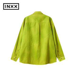 英克斯（inxx）时尚潮牌宽松休闲衬衫衬衣男女同款XXE2045079 绿色 L