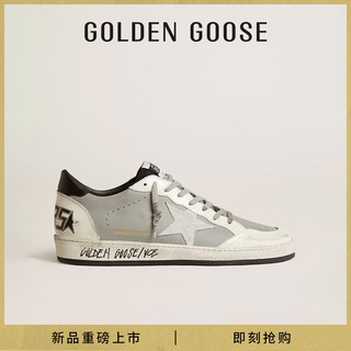 Golden Goose2024款 Ball Star 男士厚底休闲鞋脏脏鞋 白色/灰色 39