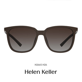 海伦凯勒（HELEN KELLER）眼镜男女同款防紫外线偏光太阳镜开车驾驶墨镜H2665H26 H2665H26红茶渐进