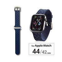 ELECOM 宜丽客 Apple Watch 表带 44mm/42mm 编织橡胶 蓝色