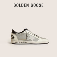 Golden Goose2024款 Ball Star 男士厚底休闲鞋脏脏鞋 白色/灰色 40