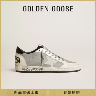 Golden Goose2024款 Ball Star 男士厚底休闲鞋脏脏鞋 白色/灰色 40