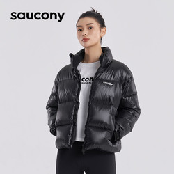 saucony 索康尼 冬季轻量短款羽绒服休闲百搭防风保暖运动外套女子