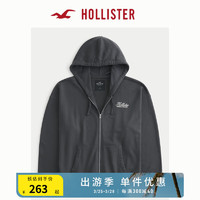 HOLLISTER 24春夏美式风抓绒宽松卫衣帽衫男女装 358392-1 褪色黑色 XS (170/84A)