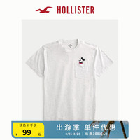 HOLLISTER 24春夏宽松米老鼠图案短袖T恤 男女装 357379-1 浅麻灰色 XXL (185/124A)