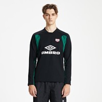 Umbro 茵宝 男女同款长袖T恤衫秋季经典复古球衣印花logoV领上衣