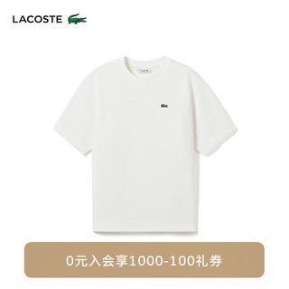 LACOSTE法国鳄鱼女装24年宽松休闲短袖T恤TF7301 70V/米白色 36 160