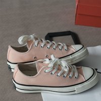 百亿补贴：CONVERSE 匡威 正品1970S三星标粉色纯色百搭低帮休闲耐磨女款帆布鞋A03448c