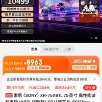 移动端、京东百亿补贴：SONY 索尼 XR-75X91L 液晶电视 75英寸 4K