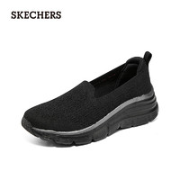 SKECHERS 斯凯奇 女士时尚休闲鞋158646 全黑色/BBK 37.5