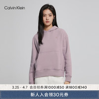 Calvin Klein Jeans女士休闲时尚简约刺绣字母纯色连帽套头卫衣40WH100 NRV-薄雾紫 L