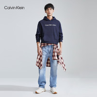 Calvin Klein Jeans秋冬男女同款字母印花休闲宽松抓绒连帽卫衣J319915