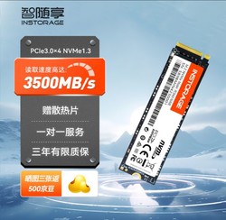 INSTORAGE 智随享 IN500 NVMe M.2 固态硬盘 512GB（PCIe 3.0）TLC颗粒