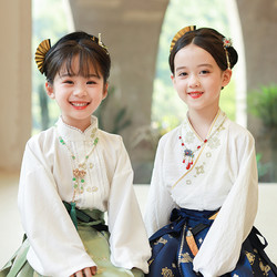 十三余 童装[儿童衬衫]马面裙搭配女童古风汉服2024年春季中国风