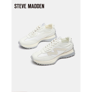 STEVE MADDEN /思美登2024春季时尚绑带厚底休闲运动鞋女CAMPO 灰白色 36