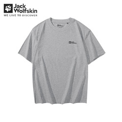 Jack Wolfskin 狼爪 情侣款短袖春夏新品户外运动休闲舒适透气圆领T恤