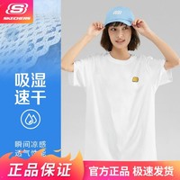 百亿补贴：SKECHERS 斯凯奇 缤纷休闲男女同款运动T恤针织短袖T恤衫凉爽透气L223U057