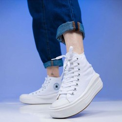 CONVERSE 匡威 All Star Move 松糕厚底增高高帮帆布鞋女款小白鞋