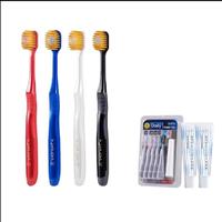 EBiSU 惠百施 48孔软毛宽头牙刷4支+送牙缝刷一盒+牙膏一支