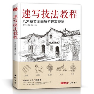 美学大师 速写技法教程 零基础入门教材临摹本书籍花卉动物风景人物铅笔钢笔画建筑手绘技法