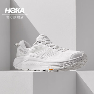 HOKA ONE ONE男女款夏季飞速马法特2户外休闲鞋MAFATE SPEED2耐磨 白色 / 月岩灰 39