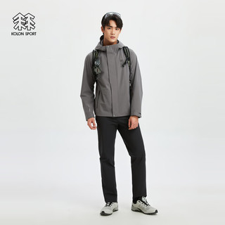 KOLON SPORT 可隆冲锋衣 男子户外防风防泼水简约夹克外套 LHJK4MNT01-GY 灰色 175/L