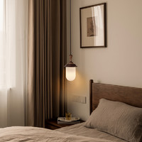 旭呈 卧室床头灯吧台吊线灯氛围感法式中古风复古日式高级感小吊灯
