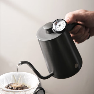 Hero咖啡温度计可夹式不锈钢探针温度计手冲咖啡牛奶测温计 黑色