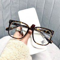 Jesmoor 时尚TR大框眼镜架透明豆花腿框 +161非球面镜片