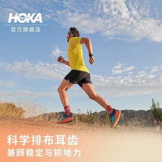 HOKA ONE ONE男女款夏季挑战者7全地形款跑鞋CHALLENGER 7缓震 雾灰/赤松色-女 39
