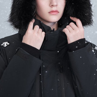 DESCENTE迪桑特 SKI STYLE系列 女子中长款羽绒服 滑雪队联名运动羽绒服 BK-黑色 L