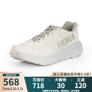 HOKA ONE ONE 男女款林康3减震公路跑步鞋Rincon3透气轻便防滑运动鞋 1119395-男款-BYT-麦色/燕麦白 7.5