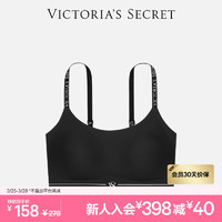 VICTORIA'S SECRET 字母肩带果冻条背心式运动软支撑字母肩带无痕文胸内衣女 54A2黑曜石-宽字母肩带 11244701 L/XL