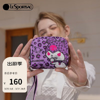 LeSportsac 乐播诗新款包包女包Kuromi酷洛米迷你手拿包礼物送女生 紫色豹纹酷洛米