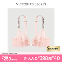 VICTORIA'S SECRET 维密 性感花漾蕾丝柔软舒适弹力轻薄衬垫女士内衣文胸礼物送礼 11T1粉色 11206988 34D