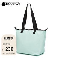 LeSportsac 乐播诗包包女包新款托特包纯色手提包电脑包通勤包女包 淡绿色