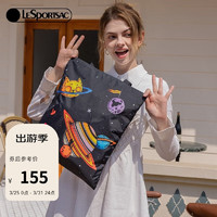 LeSportsac 乐播诗官纯联名包包女时尚星球印花单肩包手提包礼物送女生 黑色星球