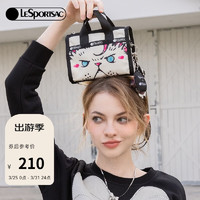 LeSportsac 乐播诗官纯联名小包女黑白猫可爱单肩包卡通斜挎包礼物送女生 独角兽猫表情